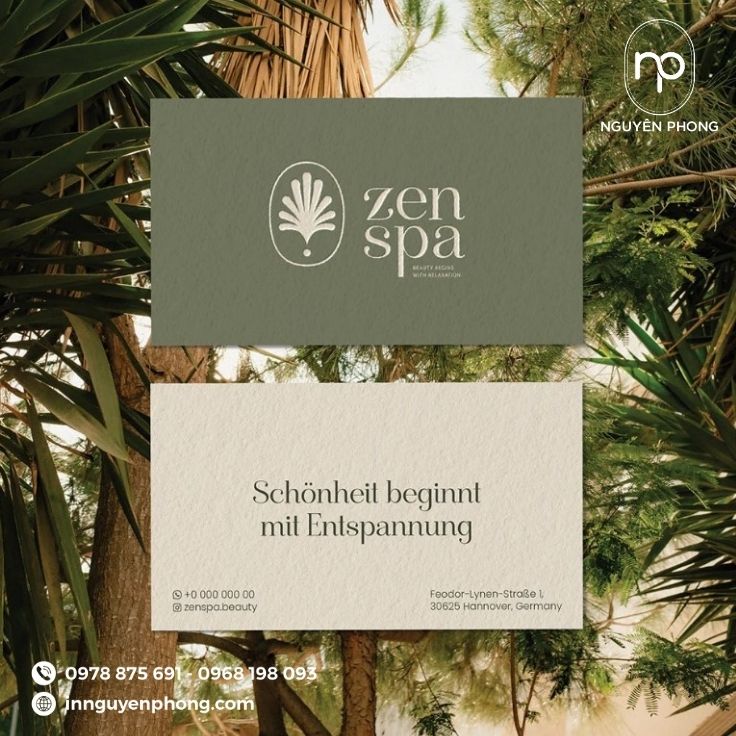 Mẫu logo thẩm mỹ viện in trên card visit